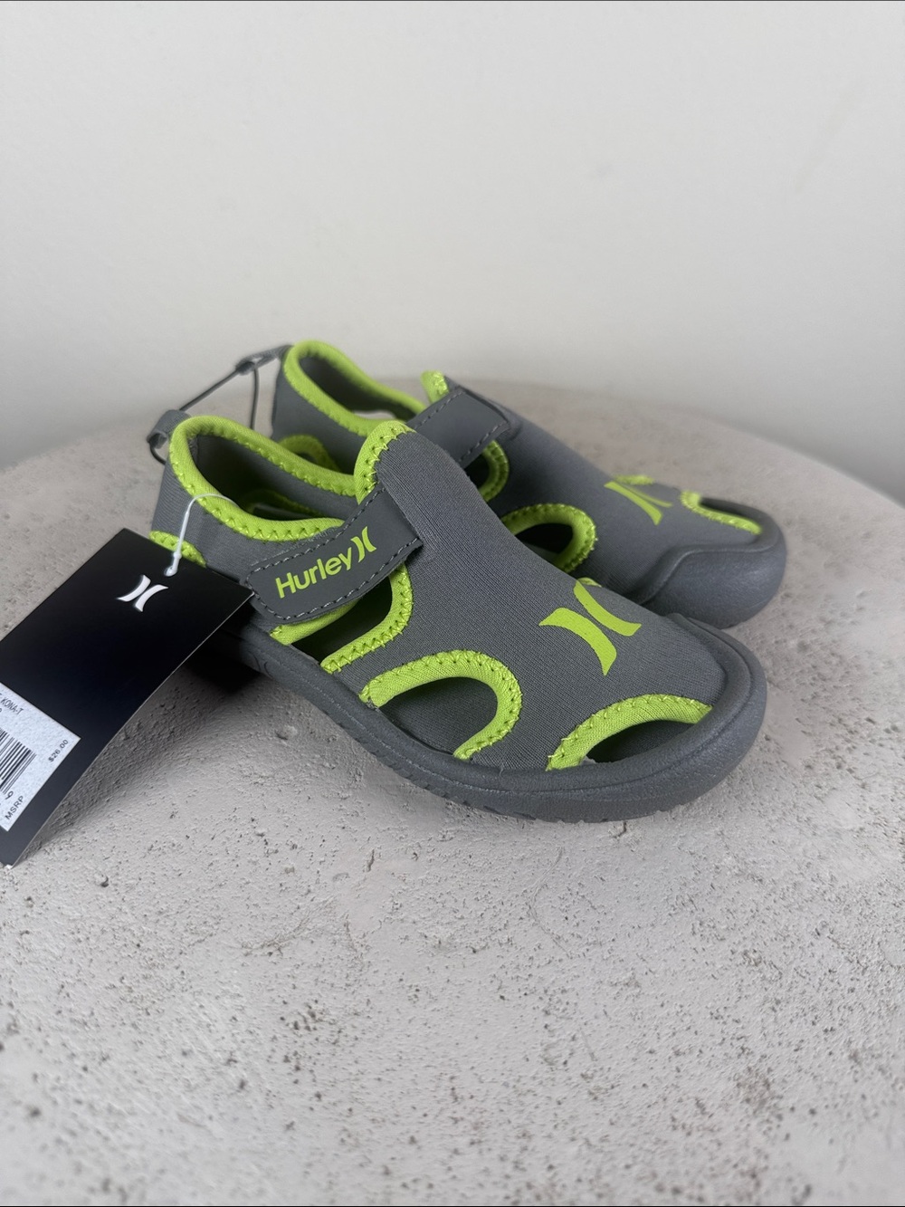 Hurley Kids Gray and Lime Water Shoes